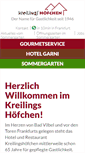 Mobile Screenshot of hotel-kreiling.de